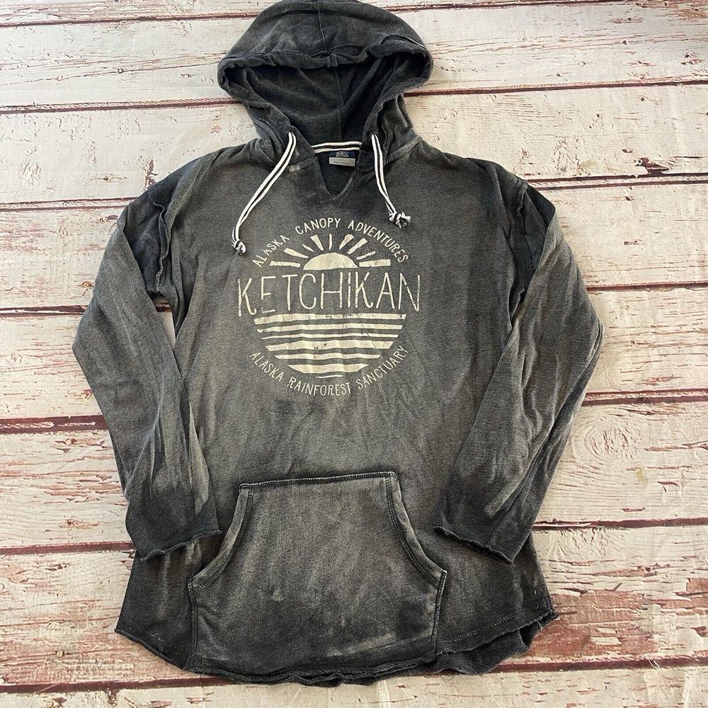 Alaska Ketchikan Sweater Womens‎ Size Large Grey Hoodie MV Sports